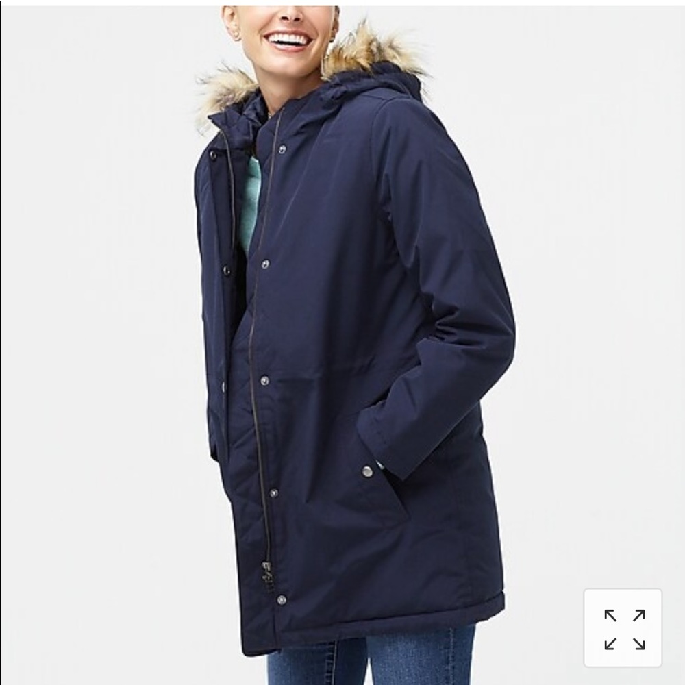 NWT J.Crew factory blue winter coat